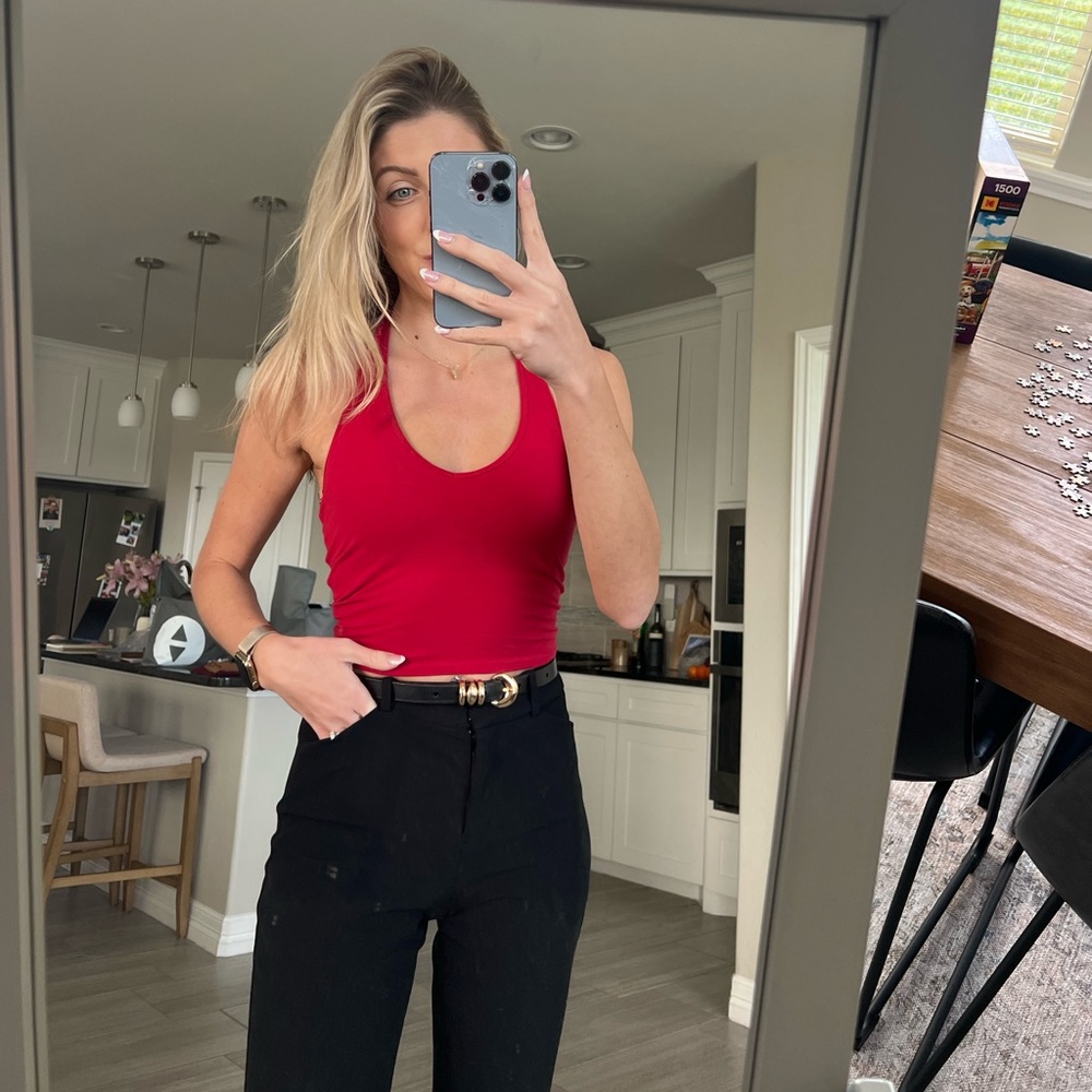 Red Hollister Halter Top